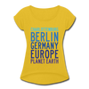 Charlottenburg - Earth - Frauen T-Shirt mit gerollten Ärmeln - mustard yellow