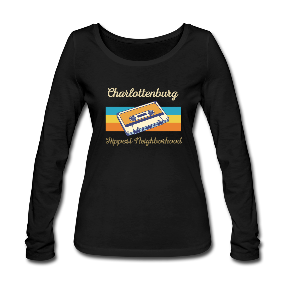 Charlottenburg Hippest Neighborhood - Frauen Bio Langarmshirt - black