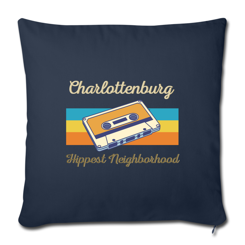 Charlottenburg Hippest Neighborhood - Sofakissen mit Füllung (45 x 45 cm) - navy