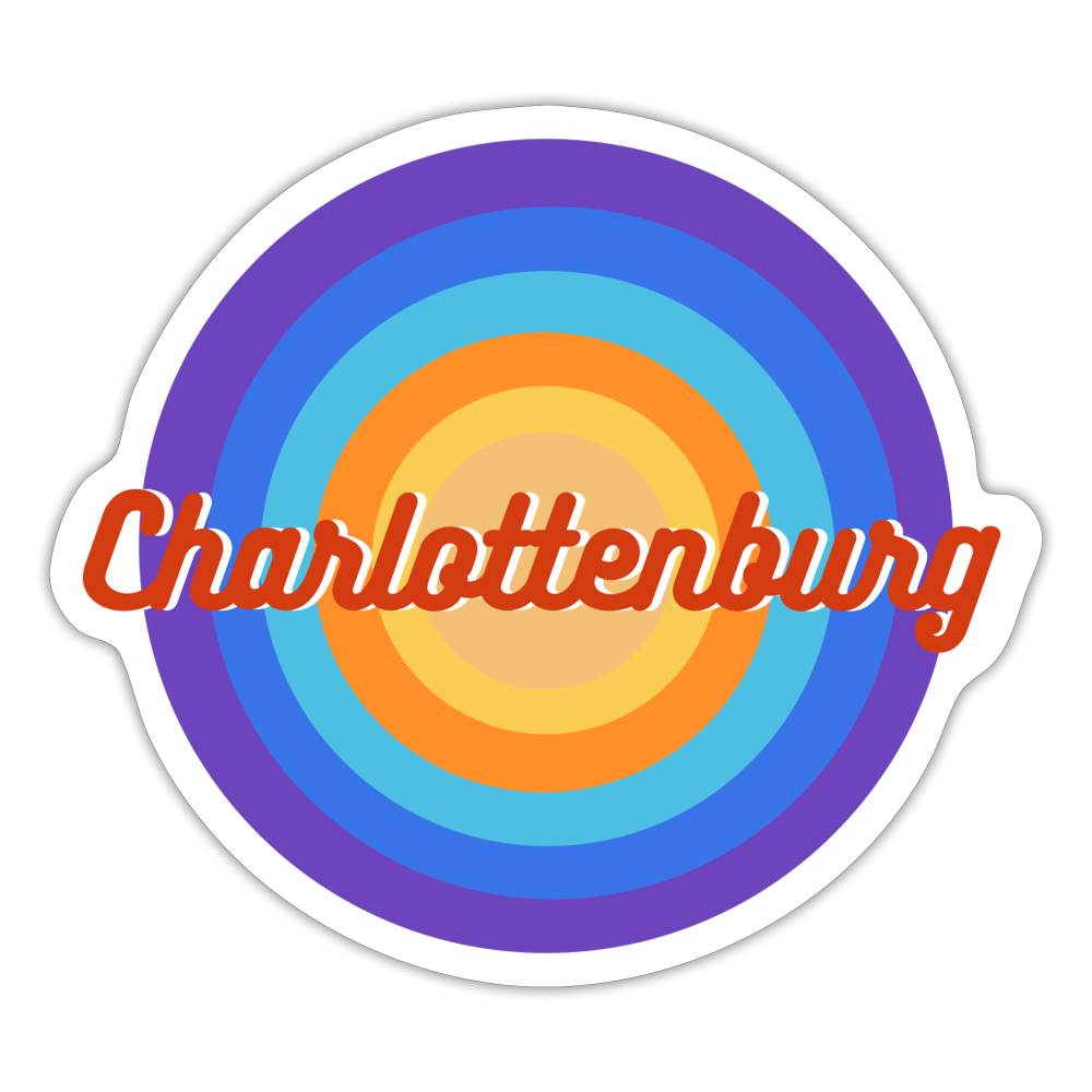 Charlottenburg Retro - Aufkleber - white matte