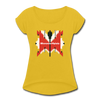 Mierendorffplatz - Frauen T-Shirt mit gerollten Ärmeln - mustard yellow