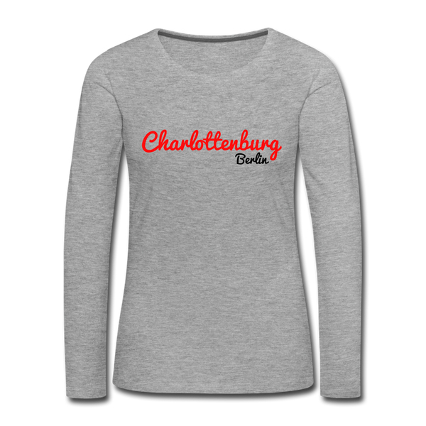 Charlottenburg Berlin - Frauen Premium Langarmshirt - heather grey