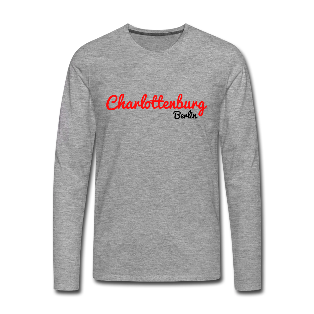 Charlottenburg Berlin - Männer Premium Langamshirt - heather grey