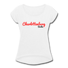 Charlottenburg Berlin - Frauen T-Shirt mit gerollten Ärmeln - white
