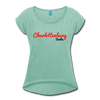Charlottenburg Berlin - Frauen T-Shirt mit gerollten Ärmeln - heather mint