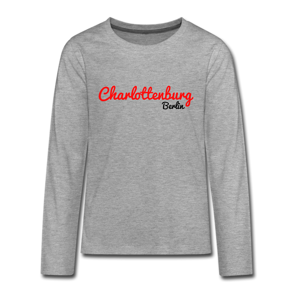 Charlottenburg Berlin - Teenager Langarmshirt - heather grey
