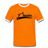 F'hain - Männer Ringer T-Shirt - orange/white