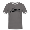 F'hain - Männer Ringer T-Shirt - dark grey/white