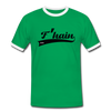 F'hain - Männer Ringer T-Shirt - kelly green/white