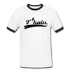 F'hain - Männer Ringer T-Shirt - white/black