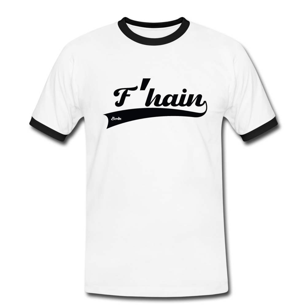 F'hain - Männer Ringer T-Shirt - white/black