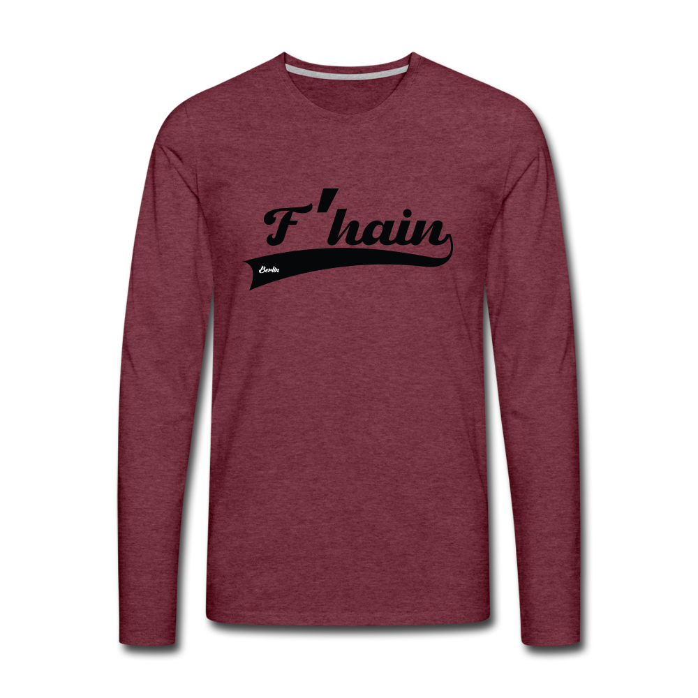 F'hain - Männer Premium Langamshirt - heather burgundy