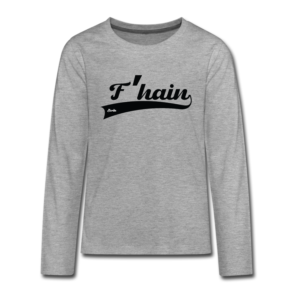F'hain - Teenager Langarmshirt - heather grey