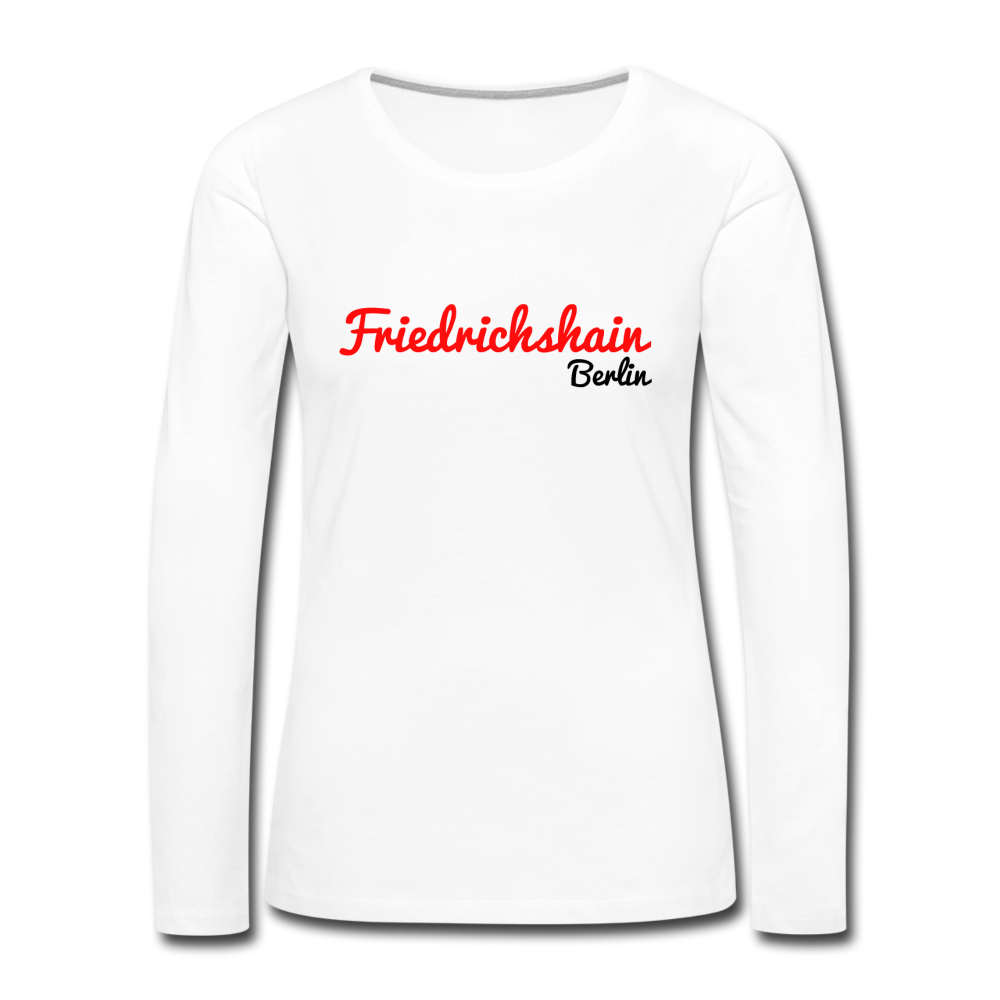 Friedrichshain Berlin - Frauen Premium Langarmshirt - white