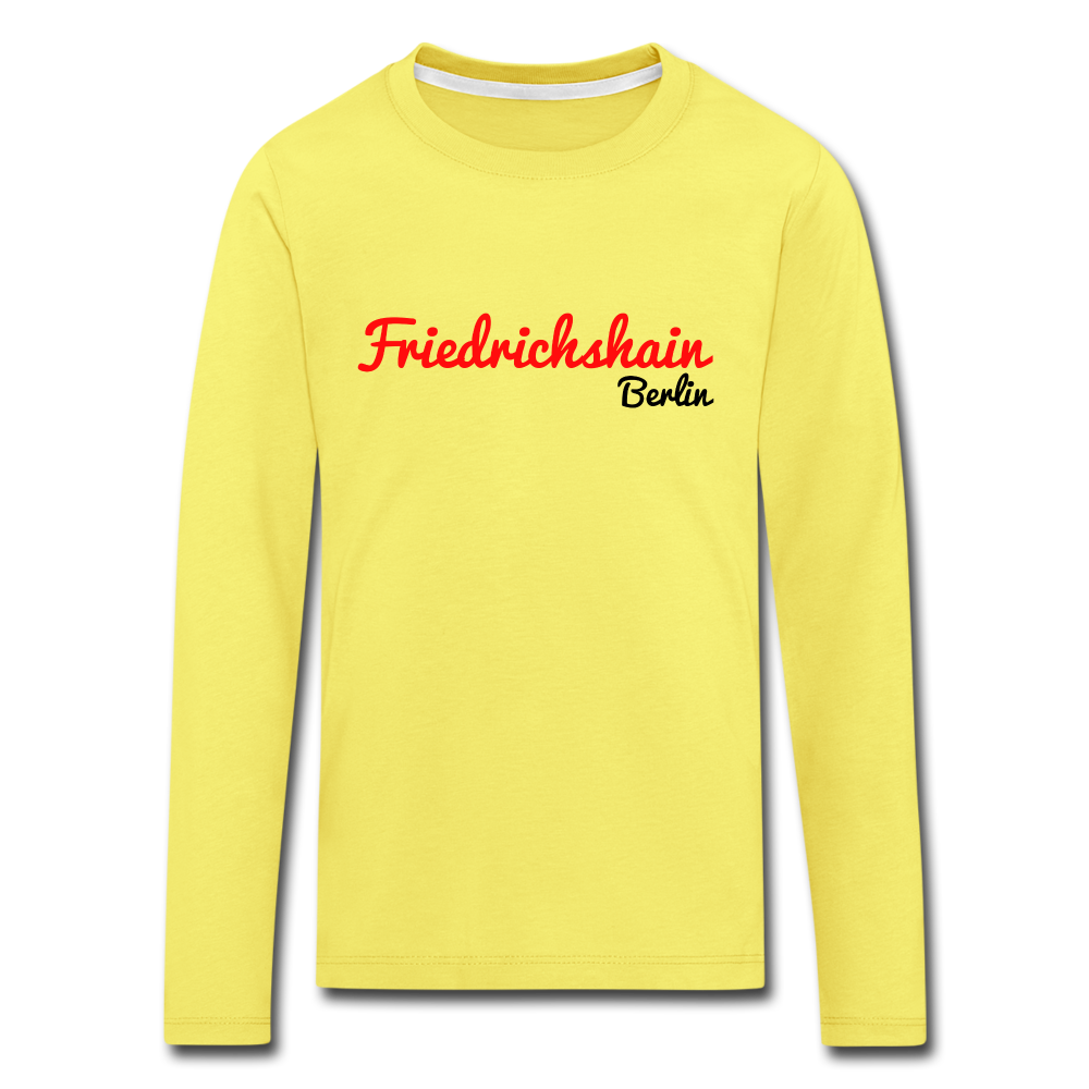 Friedrichshain Berlin - Kinder Langarmshirt - yellow
