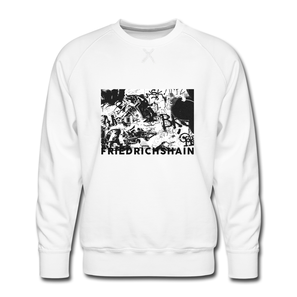 Friedrichshain Graffiti - Männer Premium Sweatshirt - white