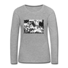 Friedrichshain Graffiti - Frauen Bio Langarmshirt - heather grey