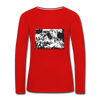 Friedrichshain Graffiti - Frauen Bio Langarmshirt - red