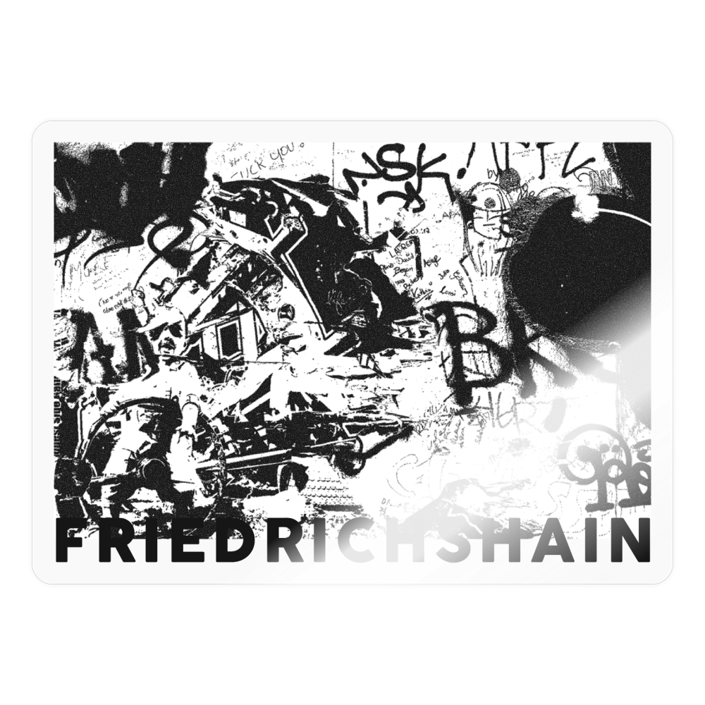 Friedrichshain Graffiti - Aufkleber - transparent glossy