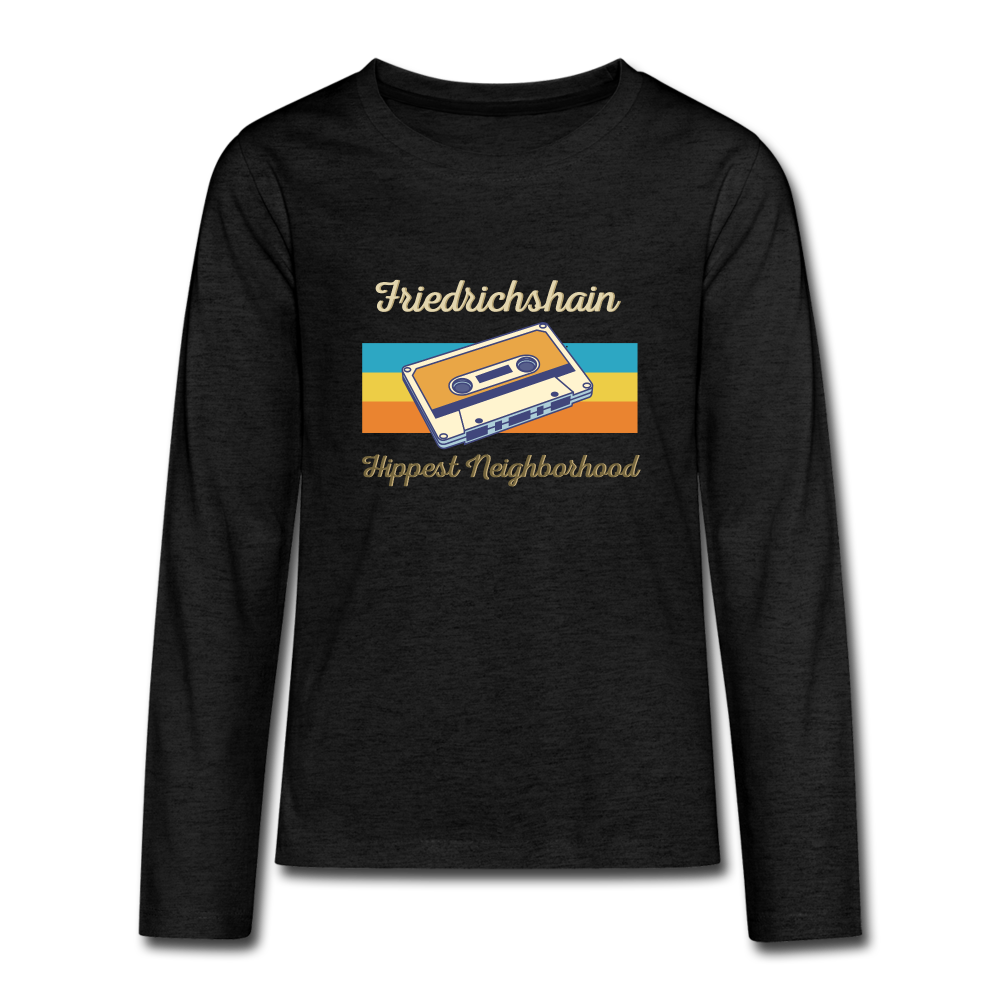 Friedrichshain Hippest Neighborhood - Teenager Langarmshirt - charcoal grey