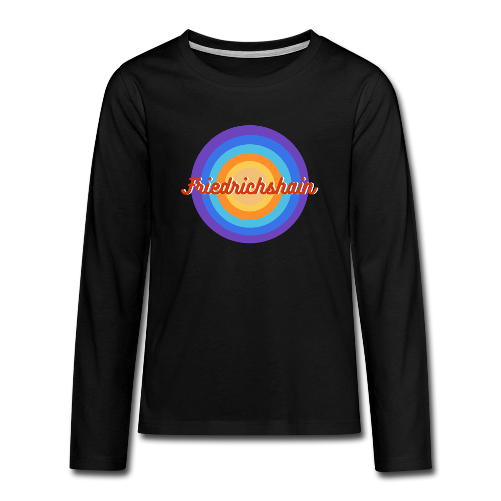 Friedrichshain Retro - Teenager Langarmshirt - black
