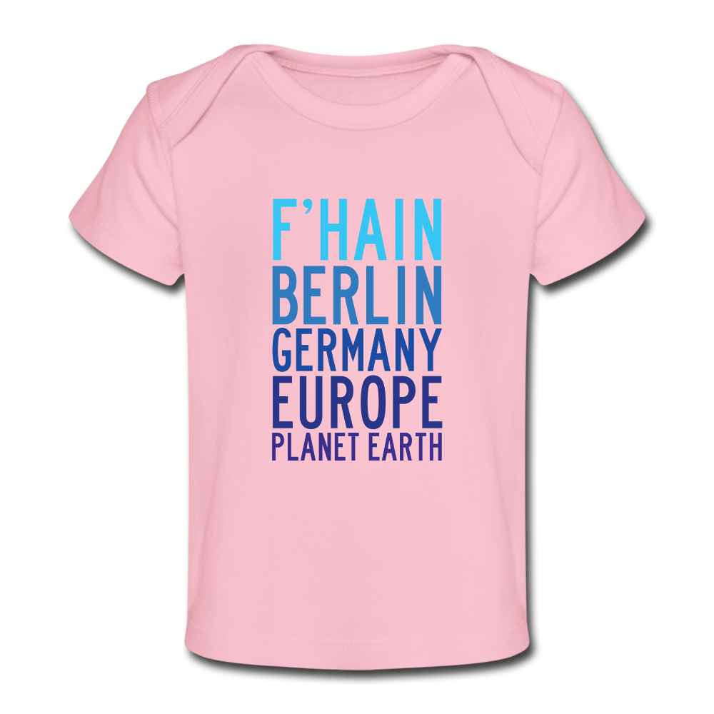 F'hain - Planet Earth - Baby Bio T-Shirt - light pink