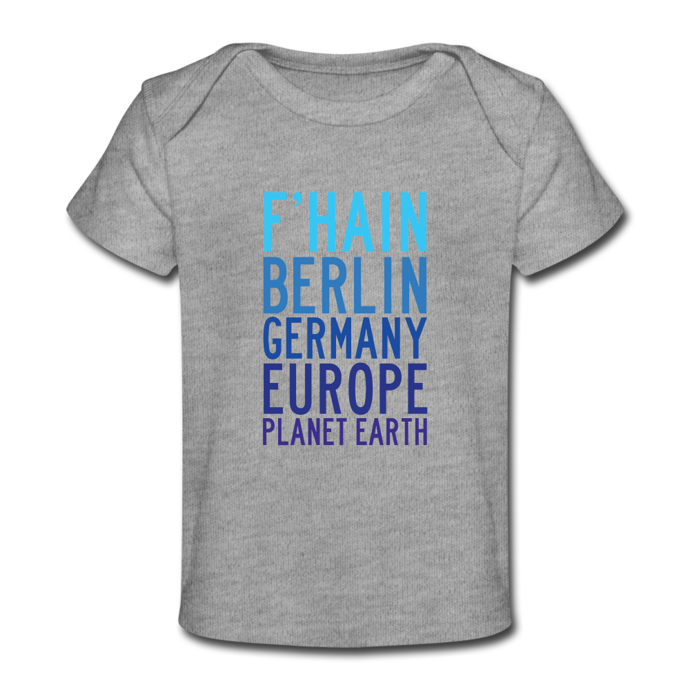 F'hain - Planet Earth - Baby Bio T-Shirt - heather grey
