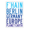 F'hain - Planet Earth - Aufkleber - white matte