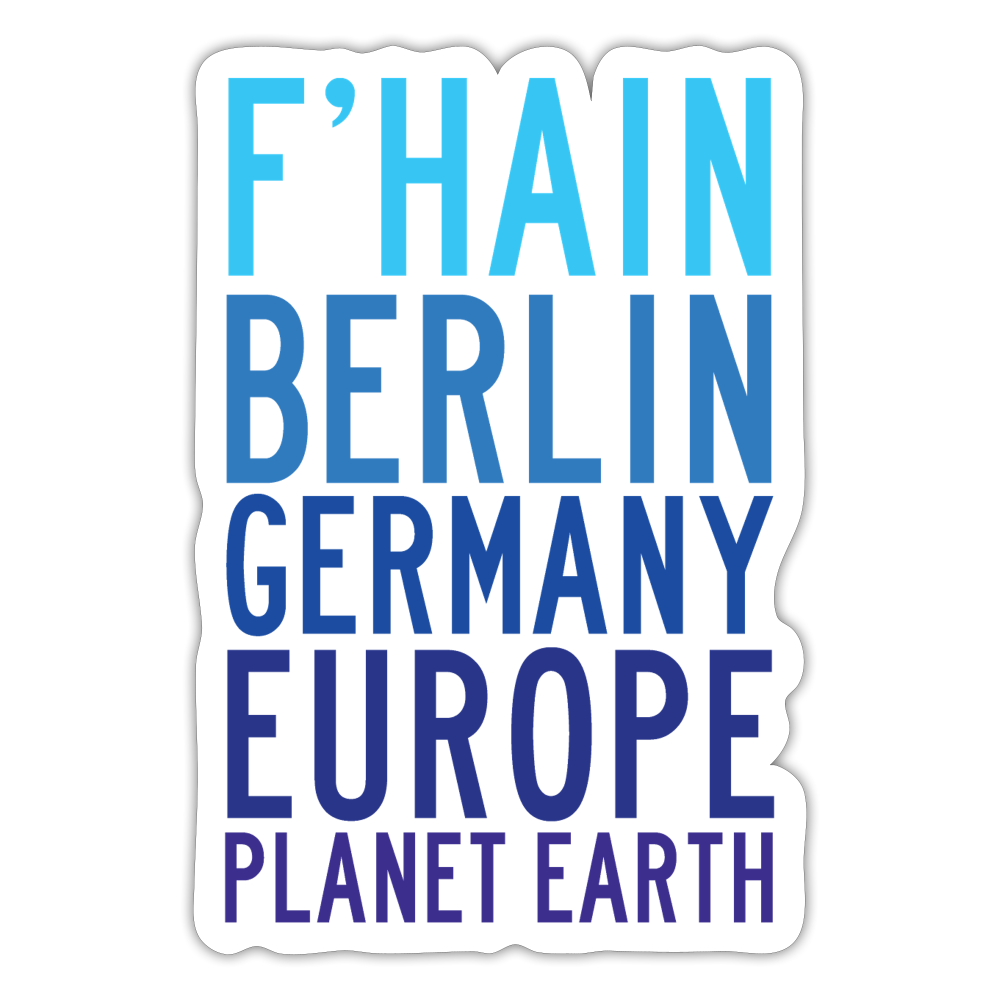 F'hain - Planet Earth - Aufkleber - white matte
