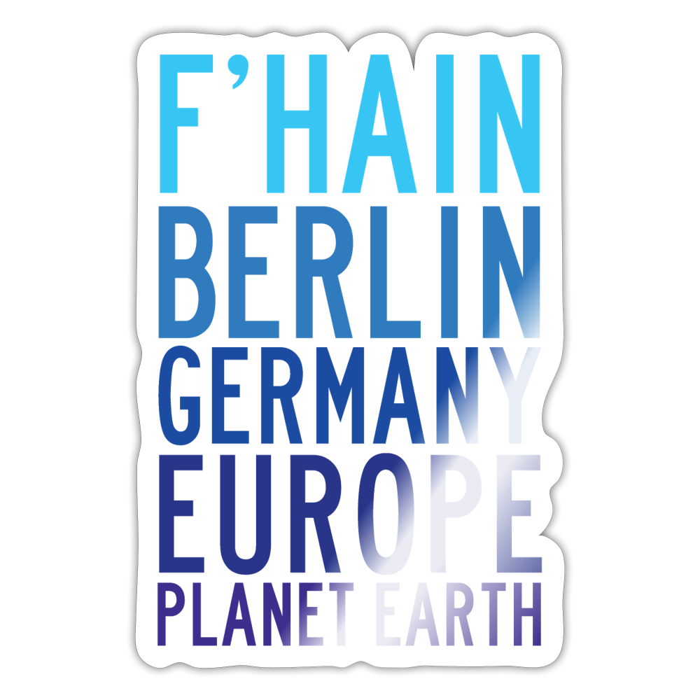 F'hain - Planet Earth - Aufkleber - white glossy