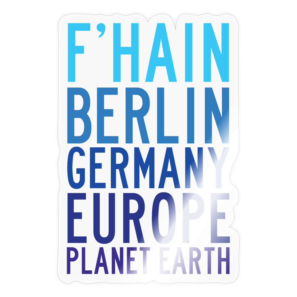 F'hain - Planet Earth - Aufkleber - transparent glossy