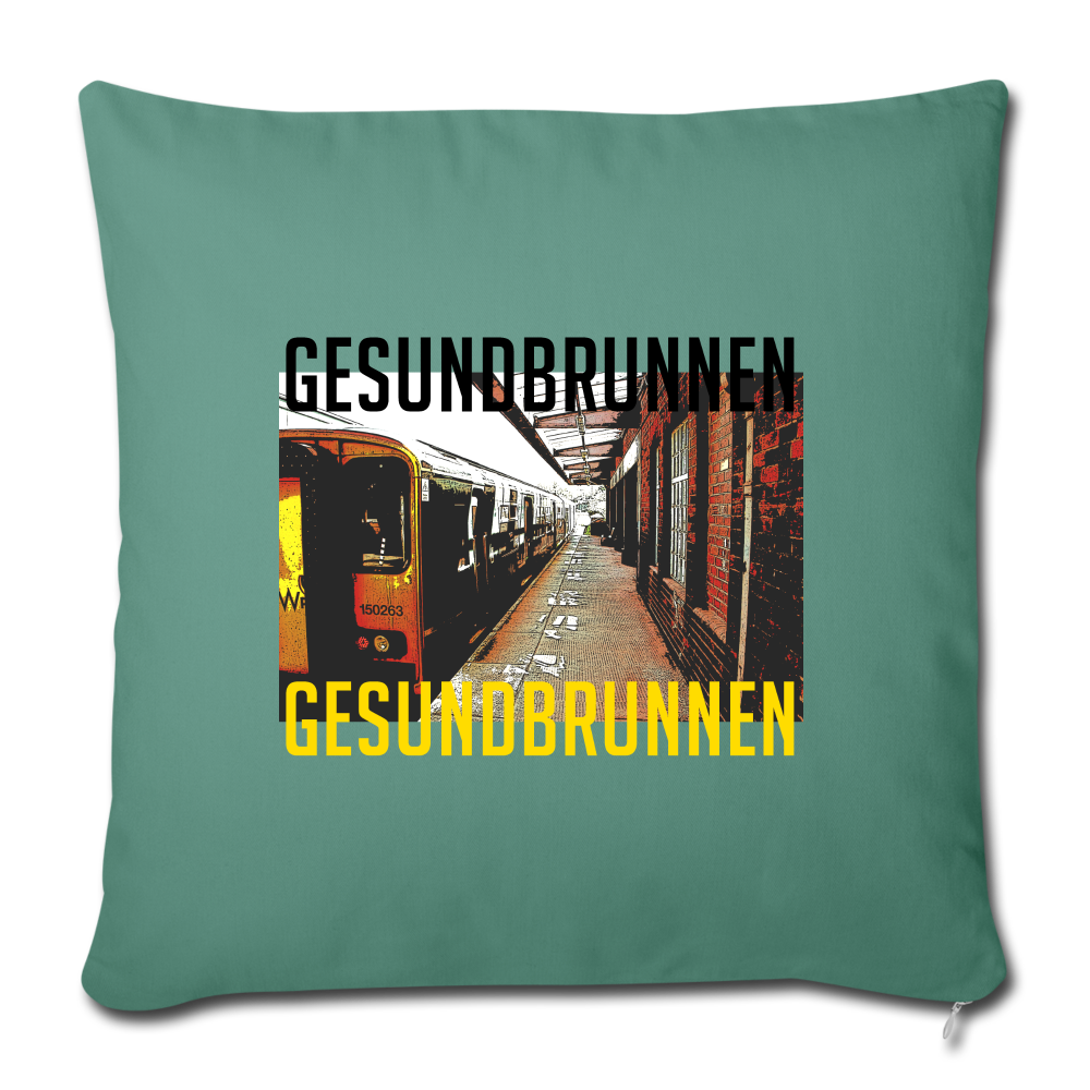 Gesundbrunnen Metro - Sofakissen mit Füllung (45 x 45 cm) - cypress green