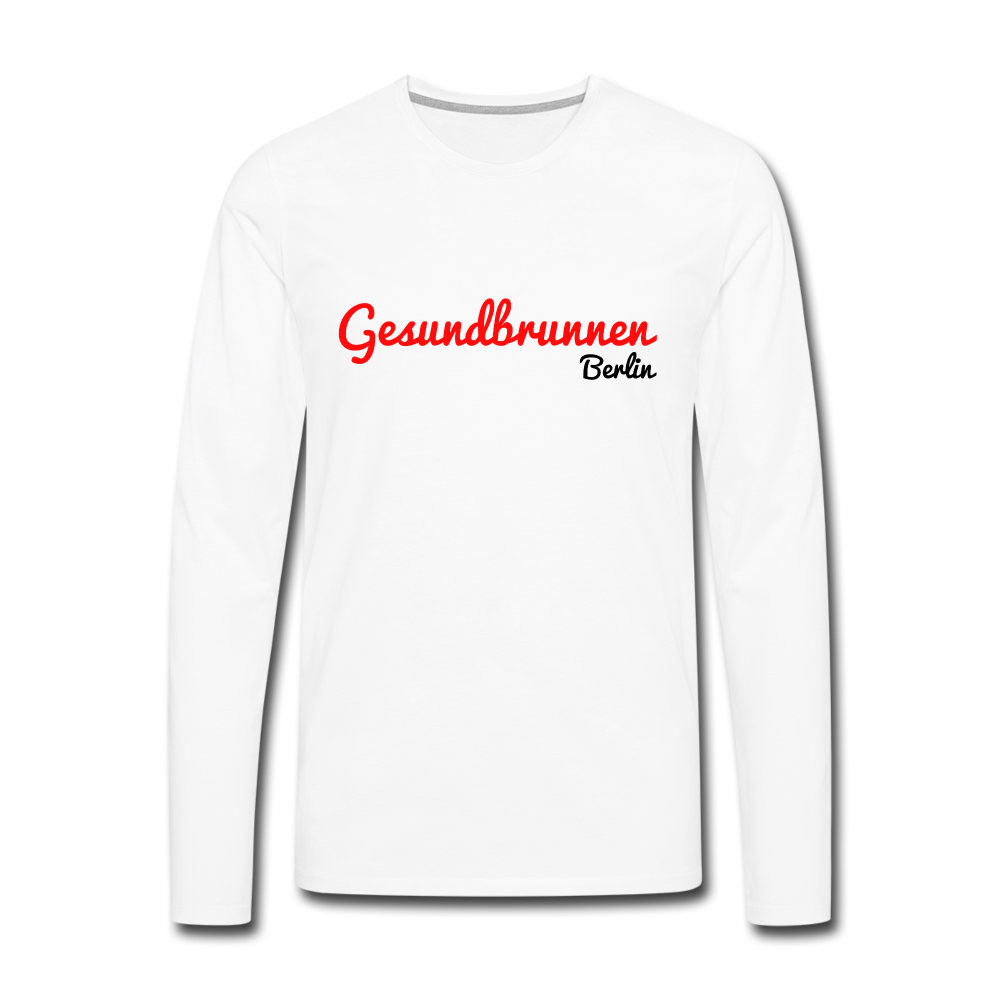 Gesundbrunnen Berlin - Männer Premium Langamshirt - white