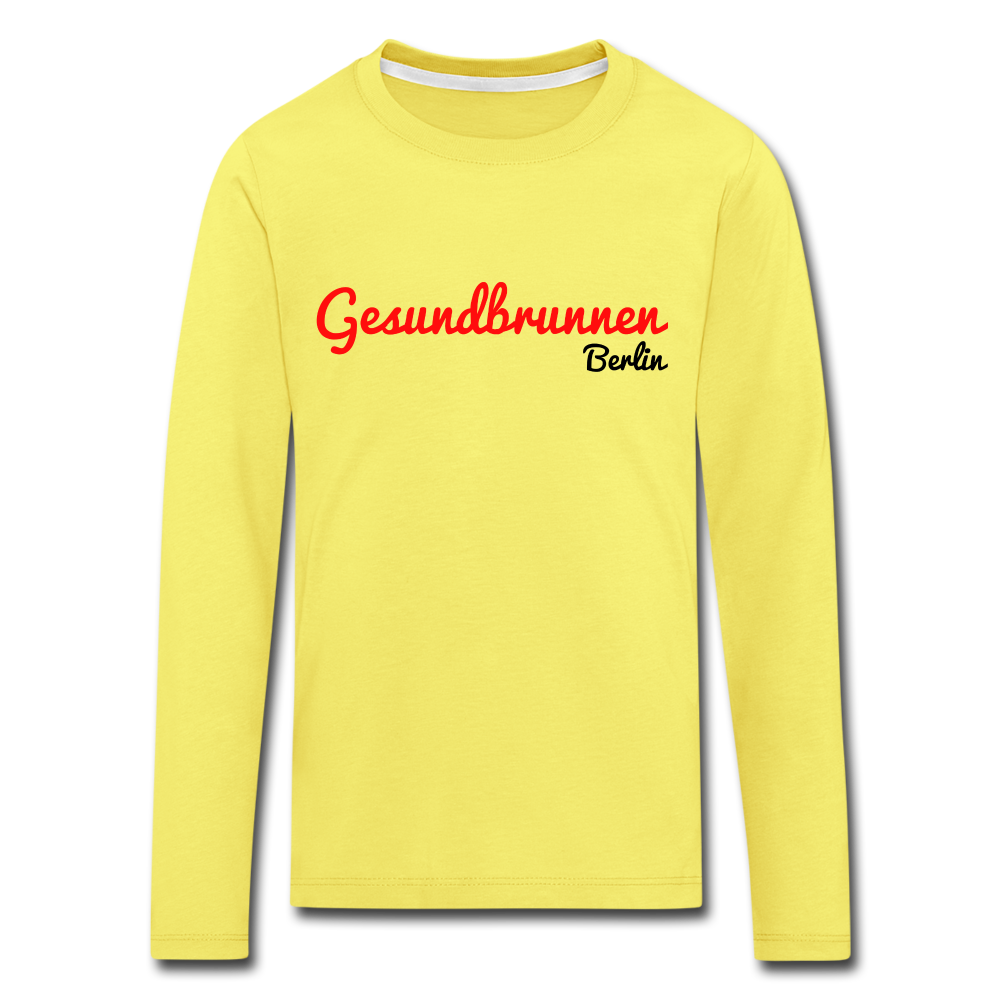 Gesundbrunnen Berlin - Kinder Langarmshirt - yellow