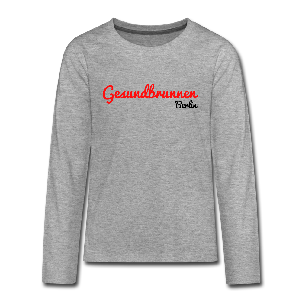 Gesundbrunnen Berlin - Teenager Langarmshirt - heather grey