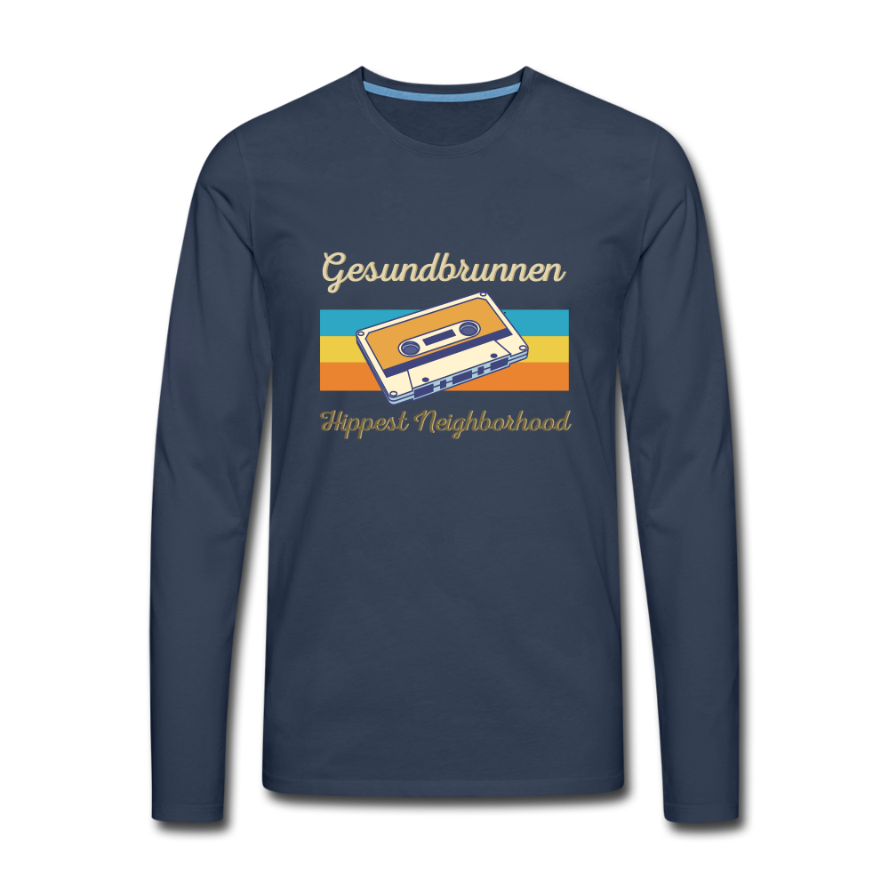 Gesundbrunnen Hippest Neighborhood - Männer Premium Langamshirt - navy