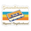Gesundbrunnen Hippest Neighborhood - Aufkleber - white matte