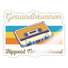 Gesundbrunnen Hippest Neighborhood - Aufkleber - white glossy