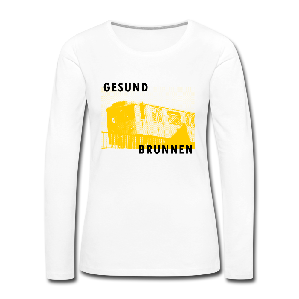 Gesundbrunnen Metro - Frauen Premium Langarmshirt - white