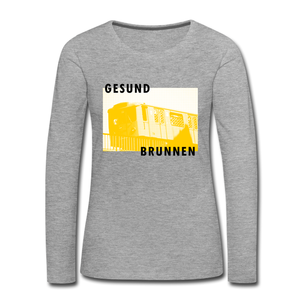 Gesundbrunnen Metro - Frauen Premium Langarmshirt - heather grey