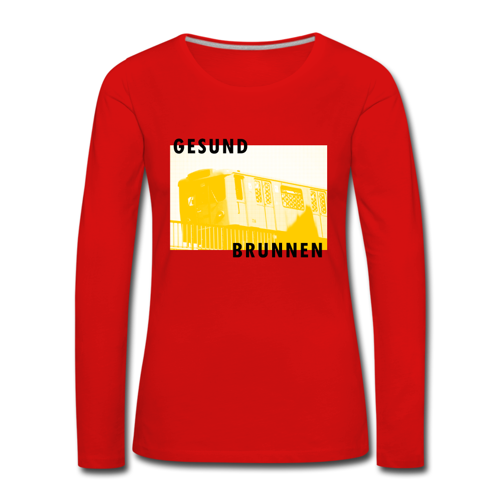 Gesundbrunnen Metro - Frauen Premium Langarmshirt - red