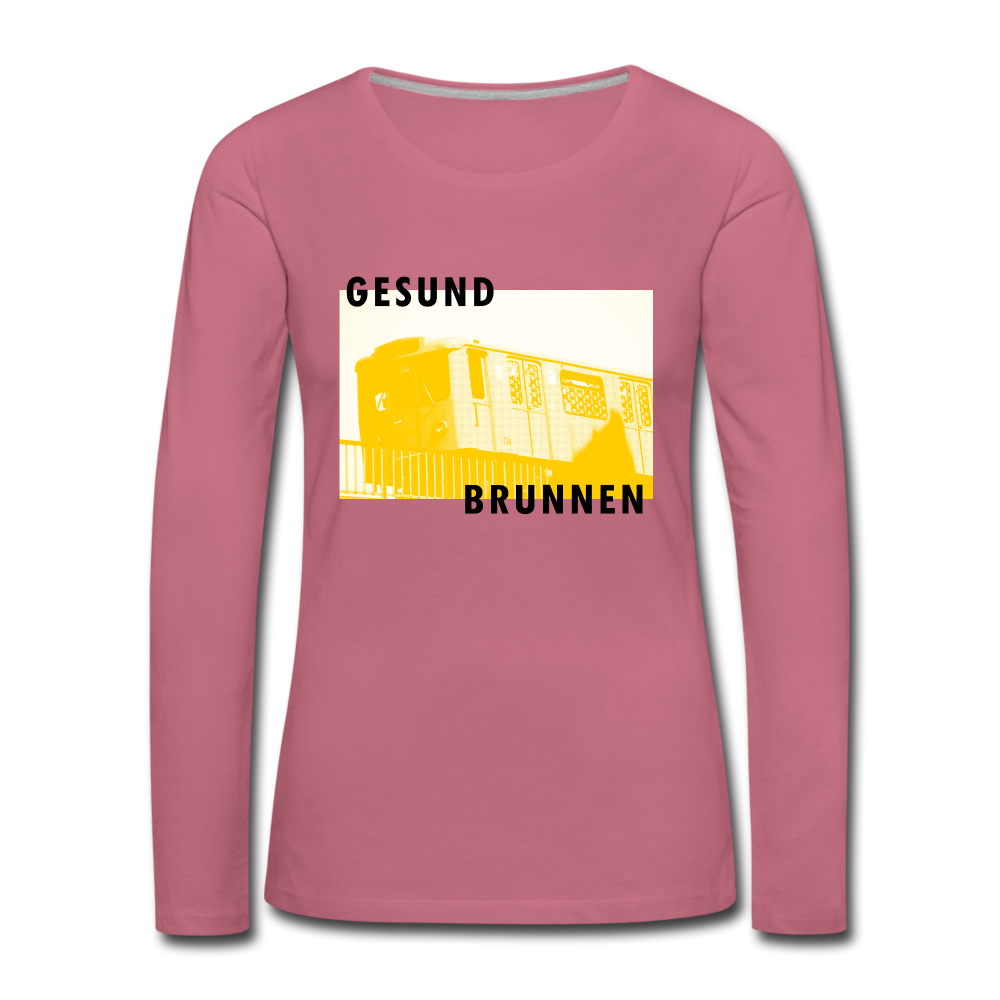 Gesundbrunnen Metro - Frauen Premium Langarmshirt - mauve