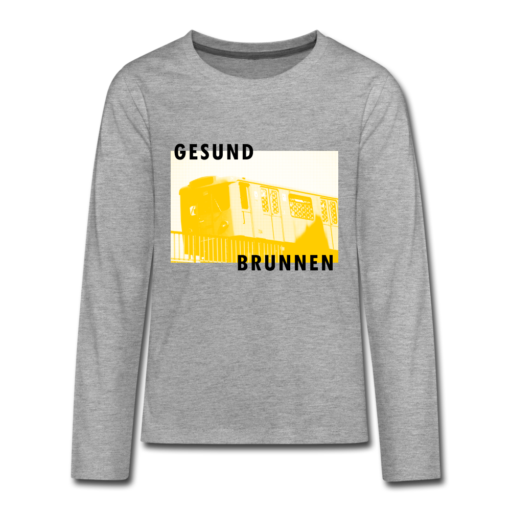 Gesundbrunnen Metro - Teenager Langarmshirt - heather grey