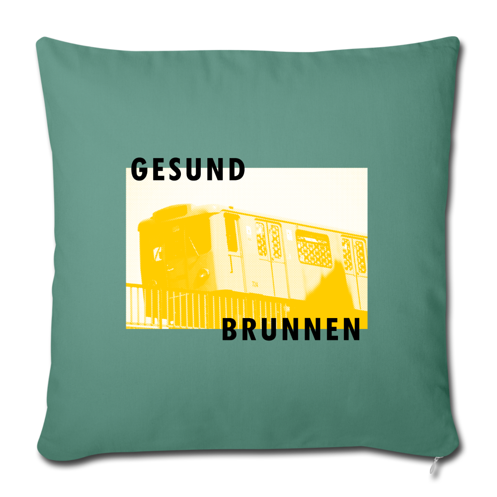 Gesundbrunnen Metro - Sofakissen mit Füllung (45 x 45 cm) - cypress green