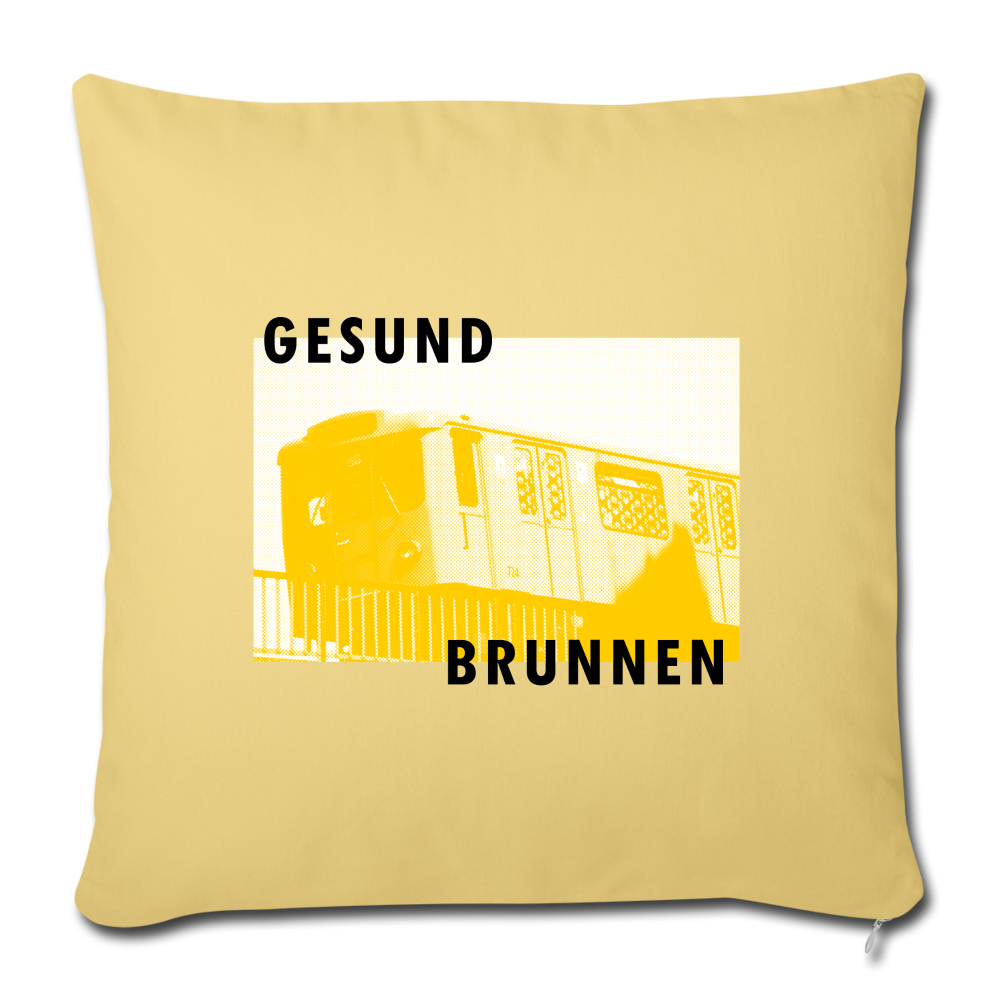 Gesundbrunnen Metro - Sofakissen mit Füllung (45 x 45 cm) - washed yellow