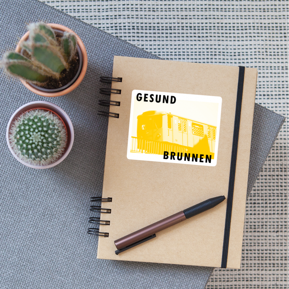 Gesundbrunnen Metro - Aufkleber - white matte