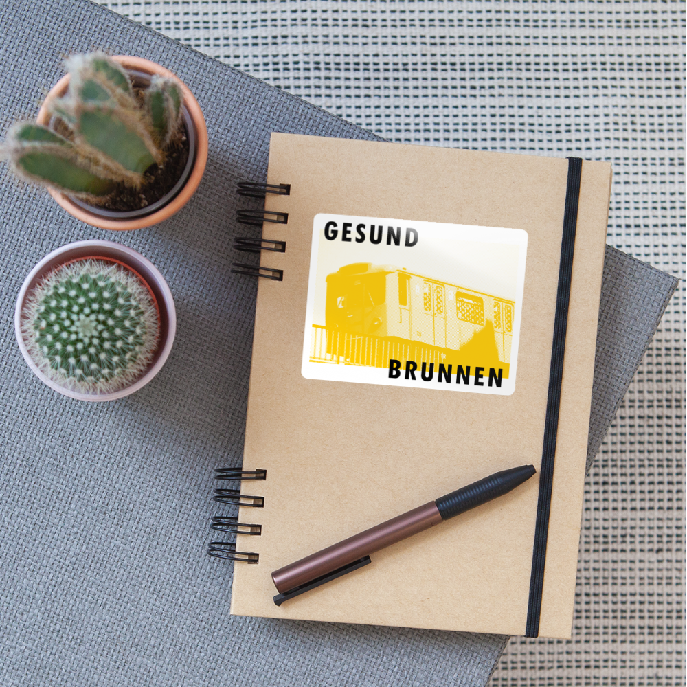Gesundbrunnen Metro - Aufkleber - white glossy