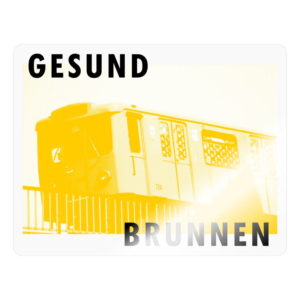 Gesundbrunnen Metro - Aufkleber - transparent glossy