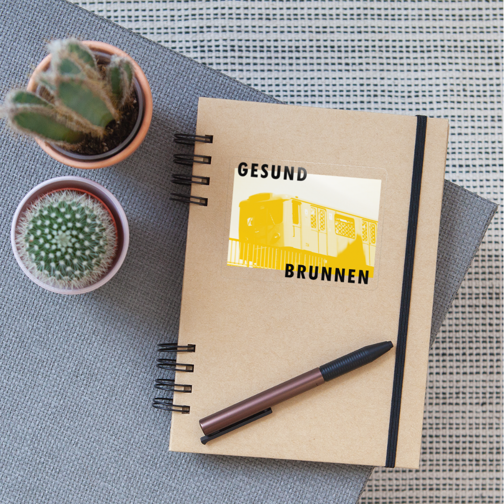 Gesundbrunnen Metro - Aufkleber - transparent glossy