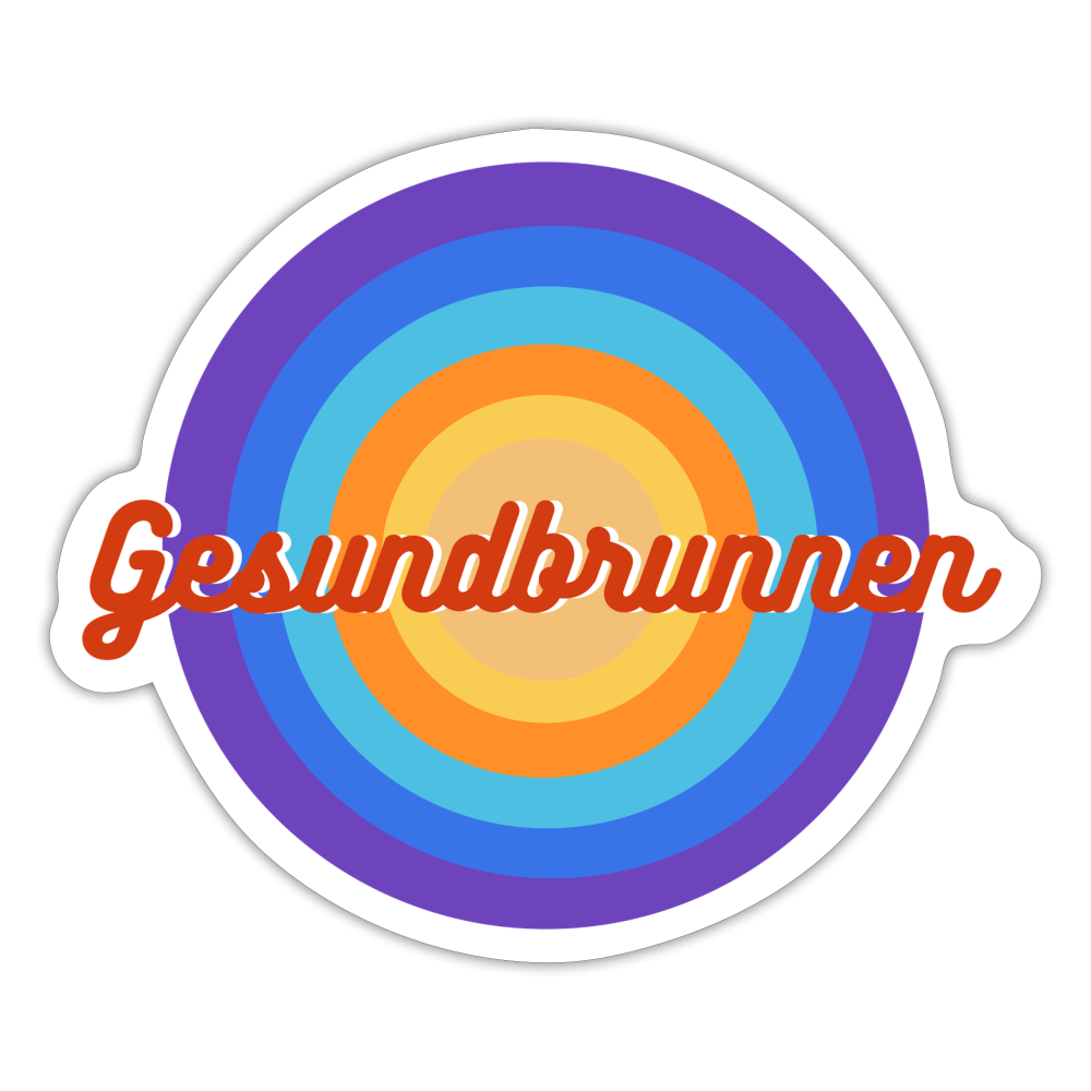 Gesundbrunnen Retro - Aufkleber - white matte
